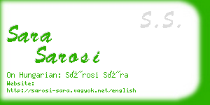 sara sarosi business card